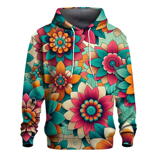 Groovy Floral Mosaic Hoodie