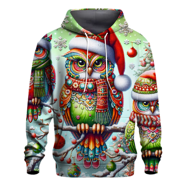 Cheery Holiday Owls Hoodie