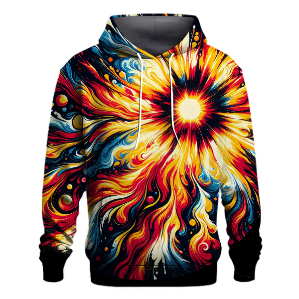 Solar Flare Tie-dye Design Hoodie