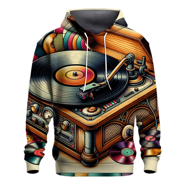 Classic Retro Record Player Hoodie