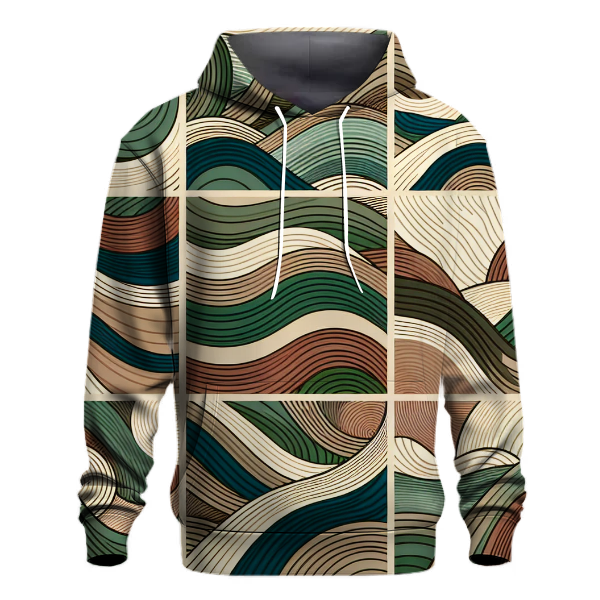 Earthy Tones and Waves Hoodie