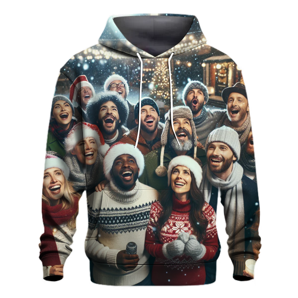 Cheerful Christmas Carolers Hoodie