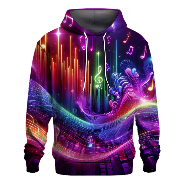 Colorful Sound Waves Hoodie