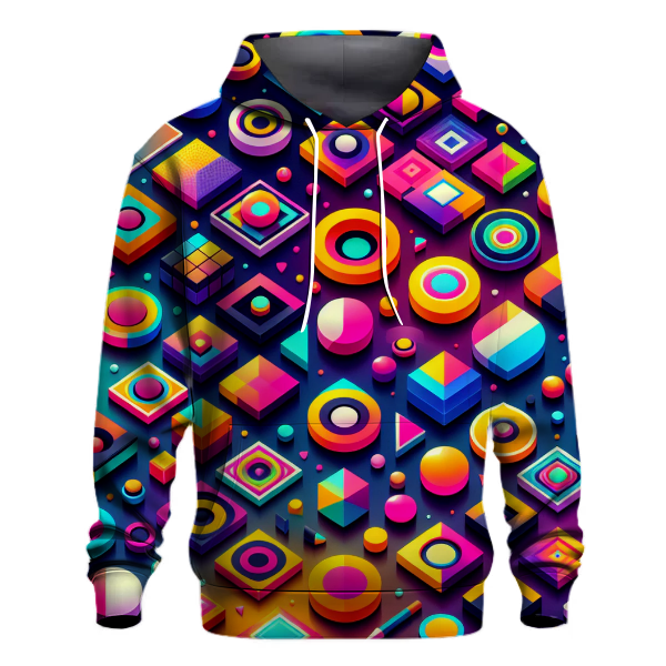 Neon Geometric Playground Hoodie