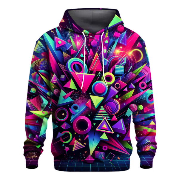 Geometric Neon Explosion Hoodie