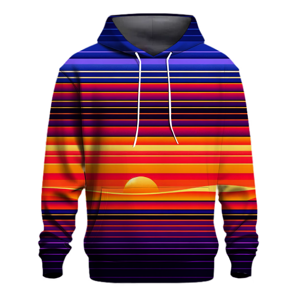 Electric Sunset Stripes Hoodie