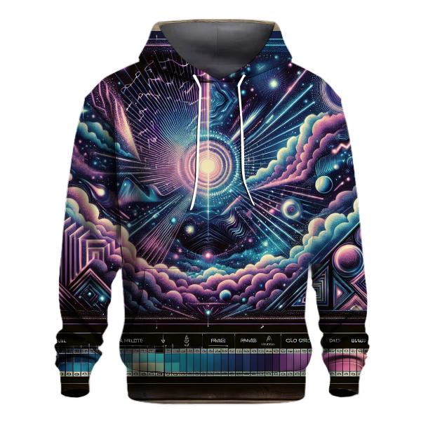 Cosmic Synth Illusions Hoodie