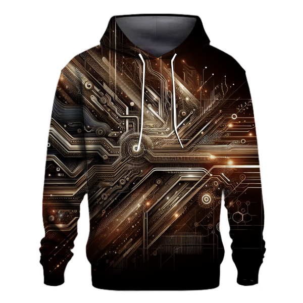 Futuristic Circuit Board Design Hoodie