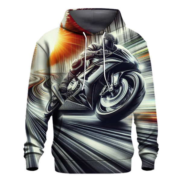 Motorcycle Motif Hoodie