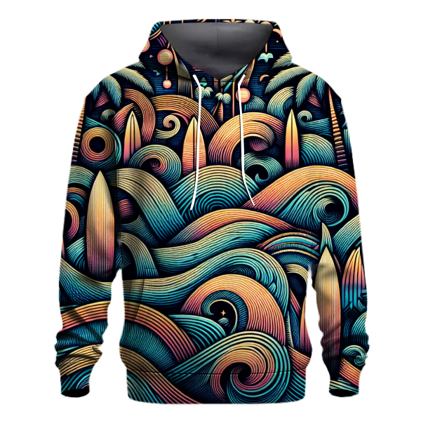 Neon Surf Vibes Hoodie