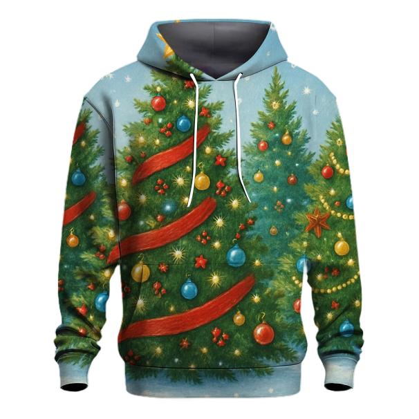 Merry Little Christmas Trees Hoodie