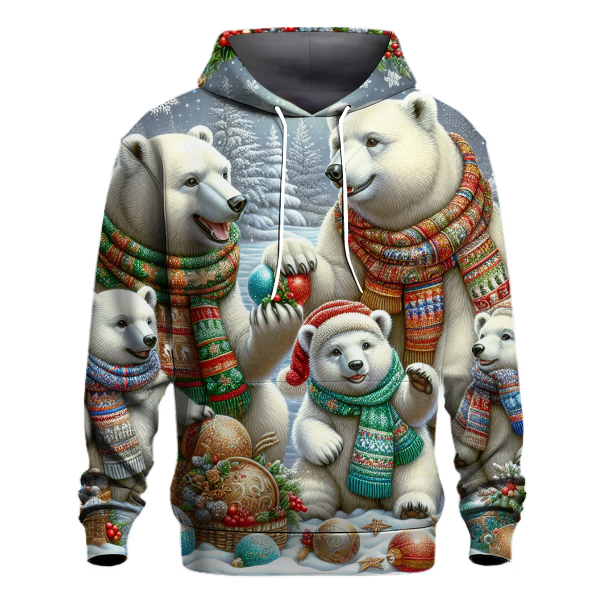Cute Polar Bear Family Hoodie