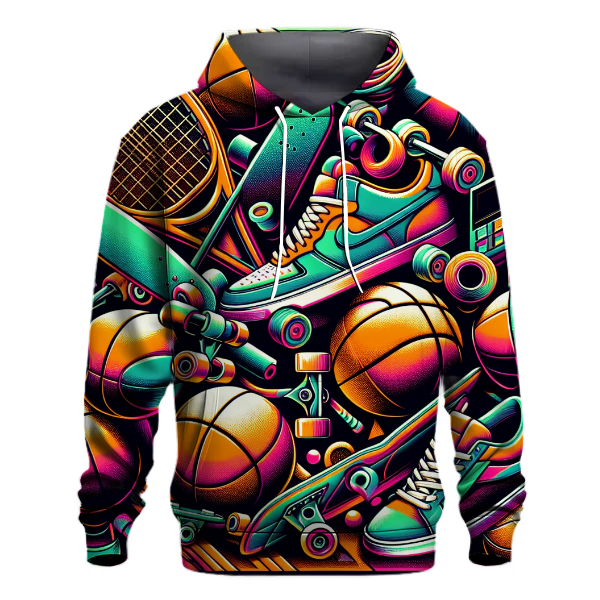Rad Retro 80s Sports Hoodie
