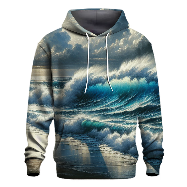 Artful Ocean Wave Dynamics Hoodie