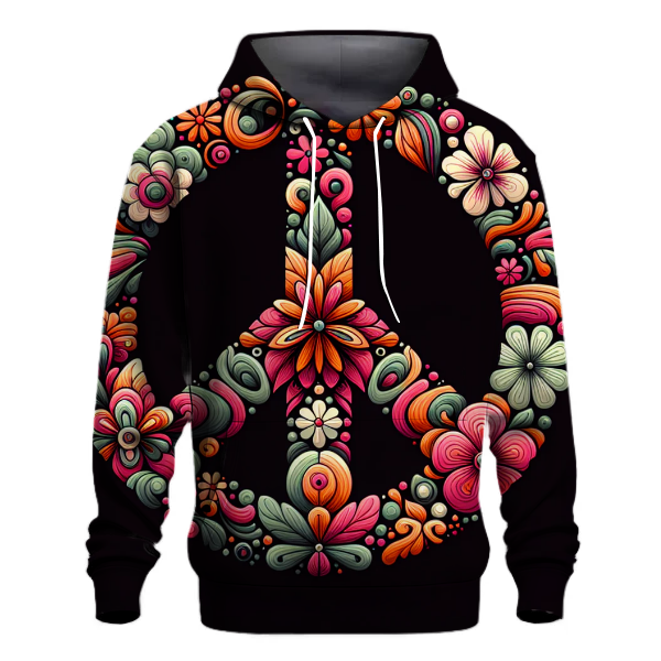 Retro Peace and Love Hoodie