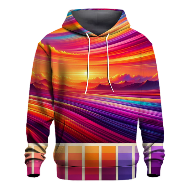 Vivid Sunset Stripes Hoodie