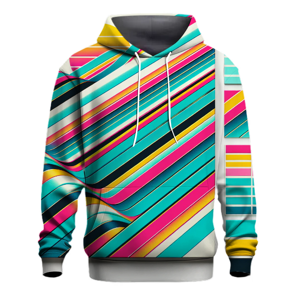 Crisp 80s Stripes Hoodie
