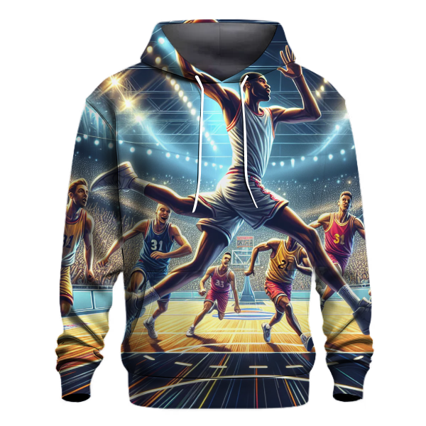 Basketball Game On Fire Hoodie