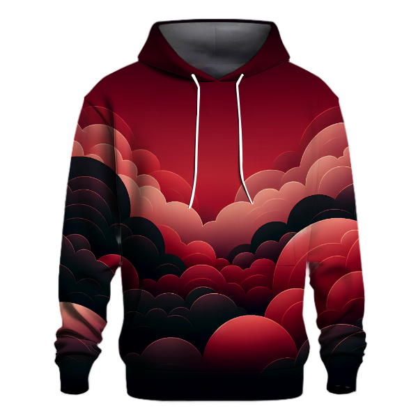 Crimson Dusk Shift Hoodie