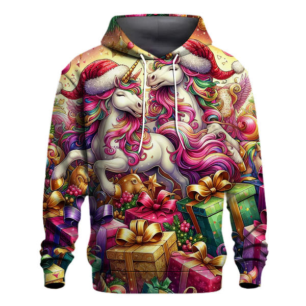 Cute Festive Unicorns Hoodie