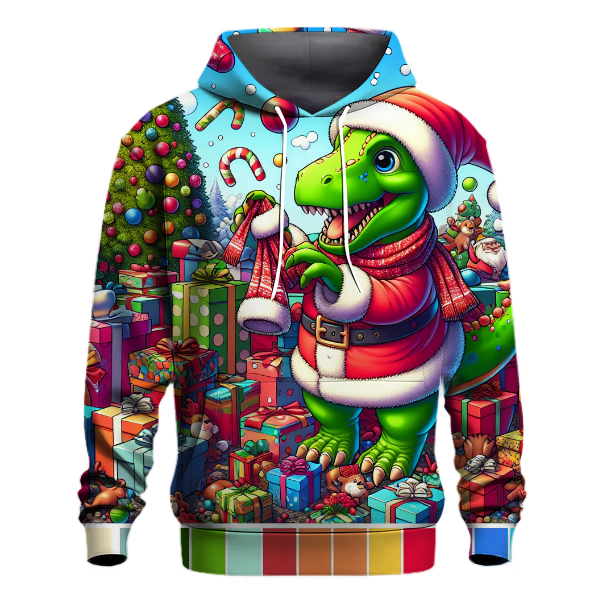 Merry Christmas Dino Hoodie