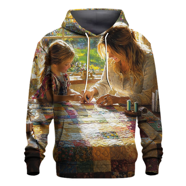 The Fabric of Love A Mothers Stitched Heart Hoodie