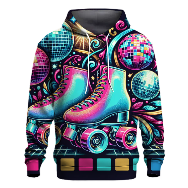 Vibrant 80s Roller Rink Hoodie