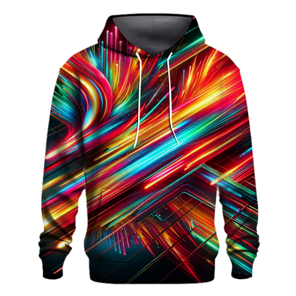 Retro Vibrant Velocity Hoodie