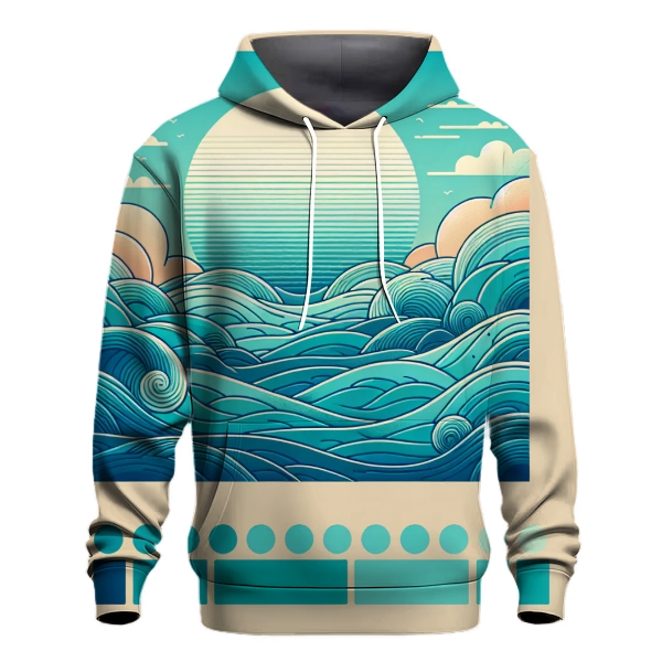 Breezy Ocean Wave Gradient Hoodie