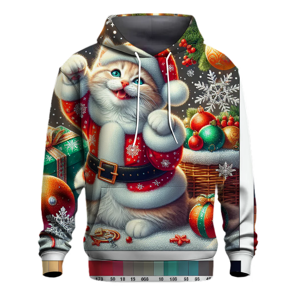 Cute Christmas Cat Hoodie
