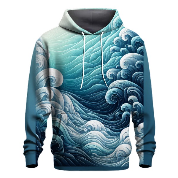Frozen Ocean Waves Hoodie