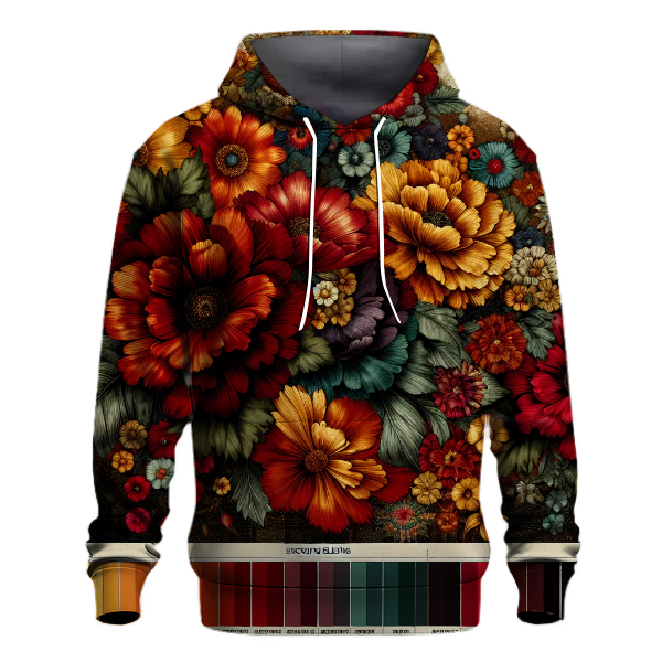Funky Floral Pattern Hoodie