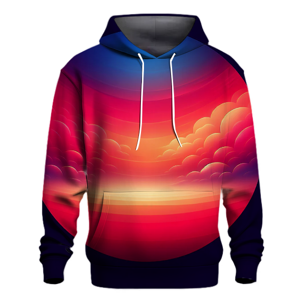 Crimson Sunset Ombre Hoodie