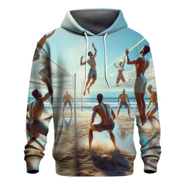 Beach Volleyball Waves Hoodie