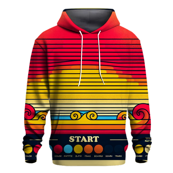 Retro Gradient Wave Hoodie