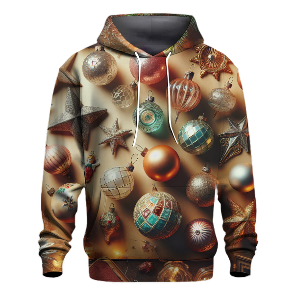Vintage Christmas Ornament Collage Hoodie