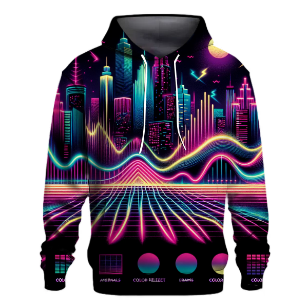 Neon Nightlife Groove Hoodie