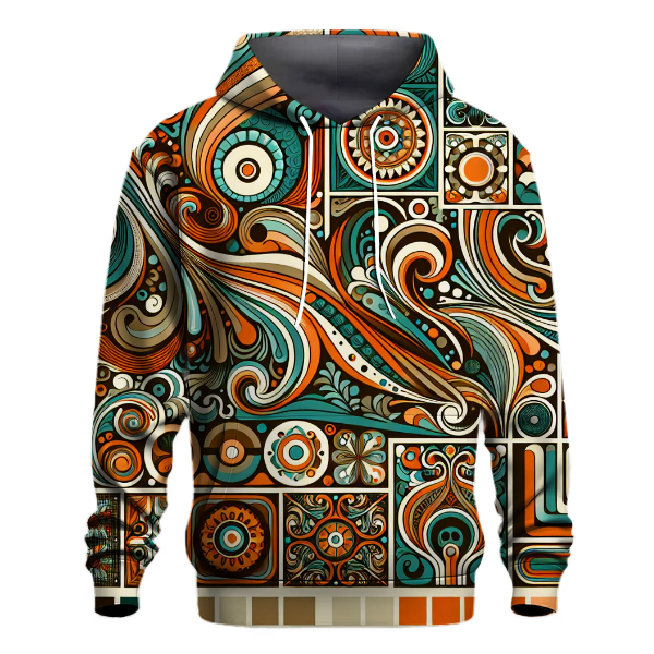 Groovy Retro Pattern Hoodie