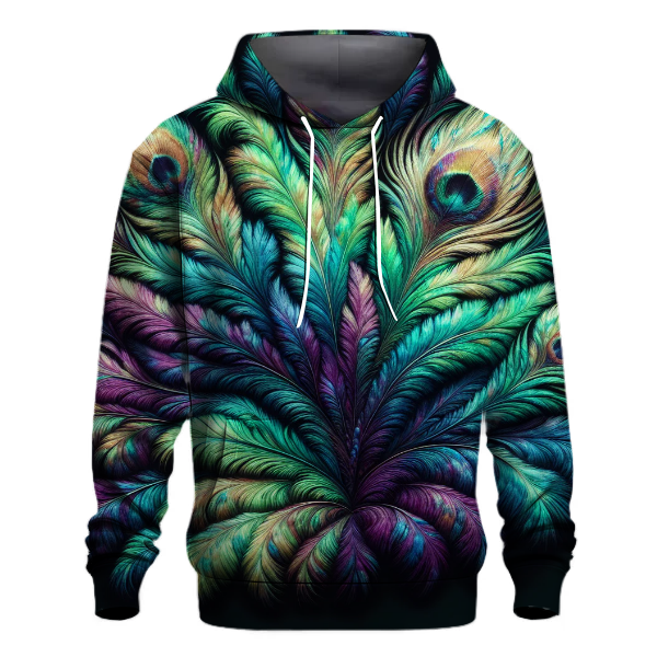 Peacock Feathers Burst Hoodie