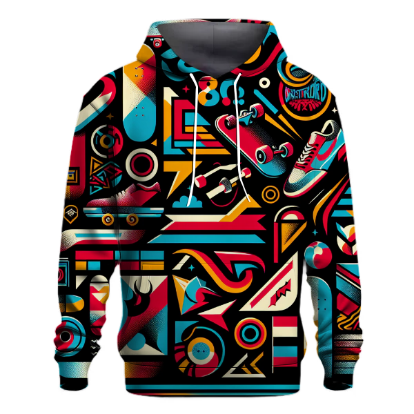 Vintage Skateboard Graphics Hoodie