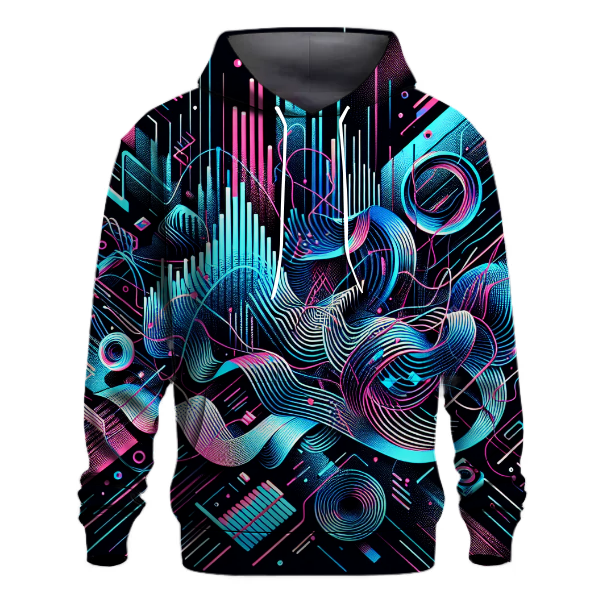 Retro Pulse Design Hoodie