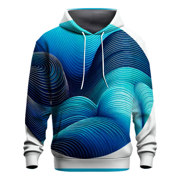 Cobalt Wave Flow Hoodie