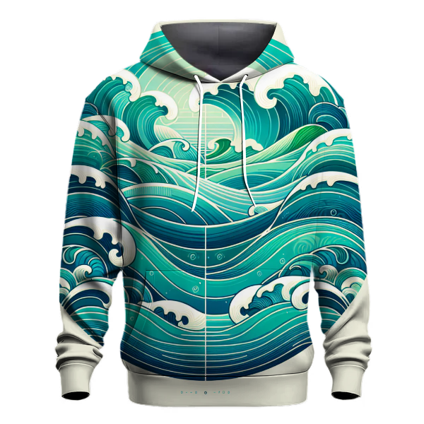 Ocean Wave Ombre Gradient Hoodie