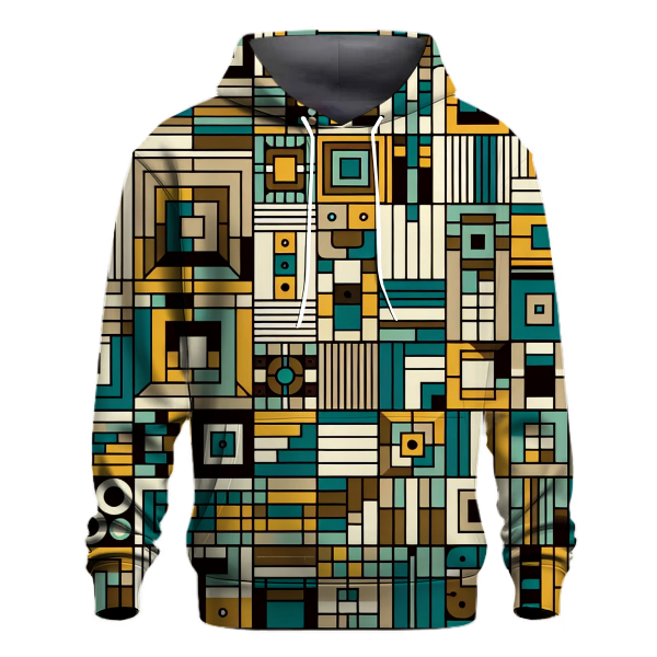 Eclectic Retro Squares Hoodie
