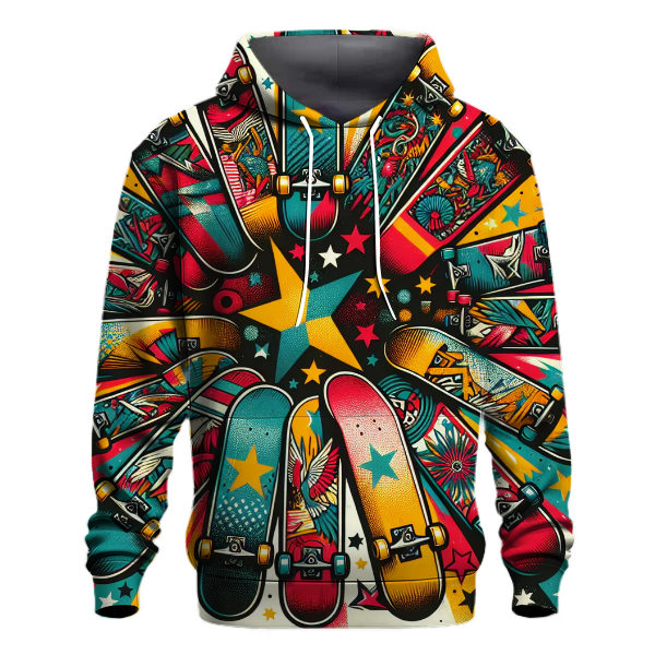 Funky Retro Skate Culture Hoodie