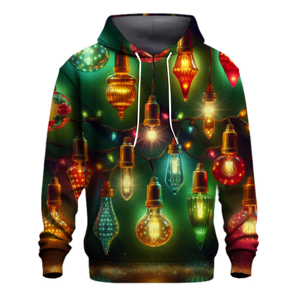 Vintage Christmas Lights Design Hoodie
