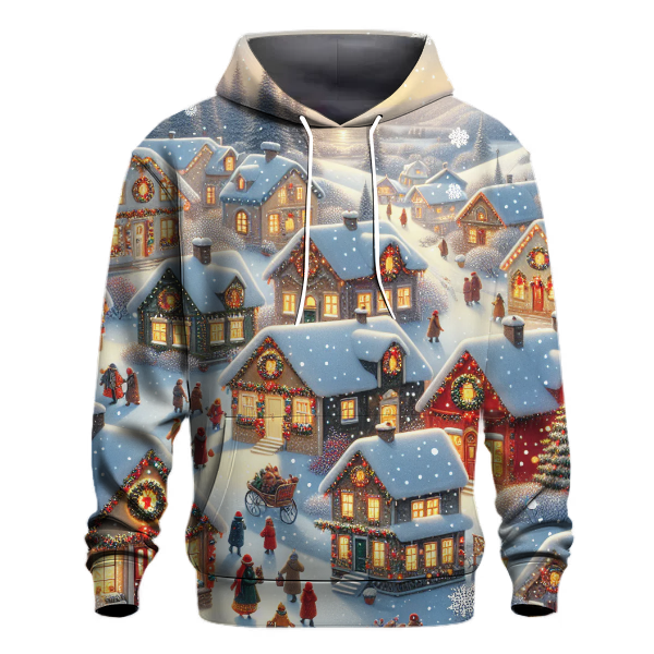 Snowy Village Holiday Cheer Hoodie