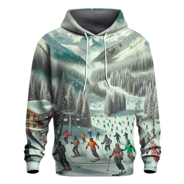 Retro Skiing Vibes Hoodie