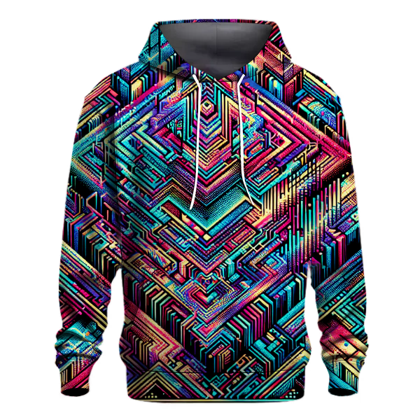 Glowing Glitch Labyrinth Hoodie