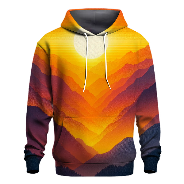 Mountain Sunrise Burst Hoodie